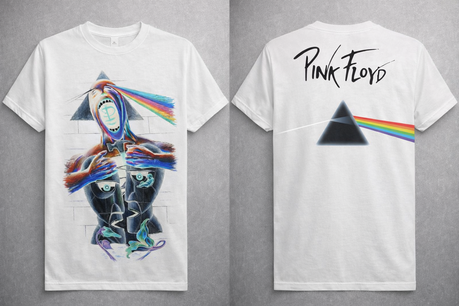 Polera Gráfica Pink Floyd Mashup - 100% Algodón