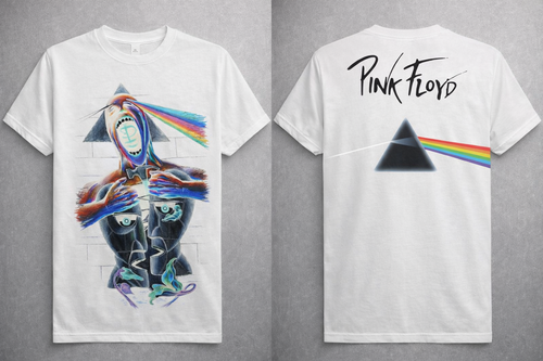 Polera Gráfica Pink Floyd Mashup - 100% Algodón
