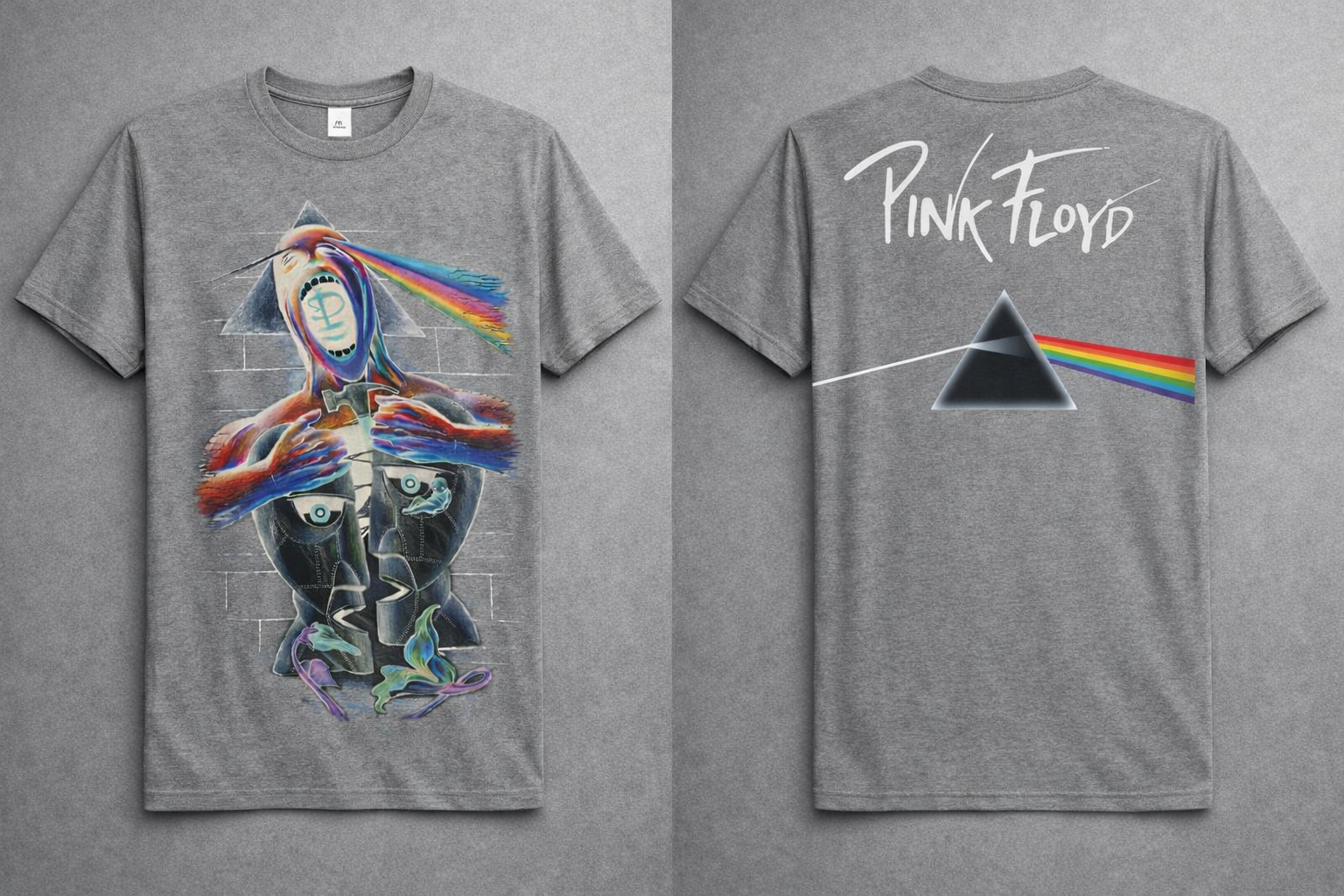 Polera Gráfica Pink Floyd Mashup - 100% Algodón
