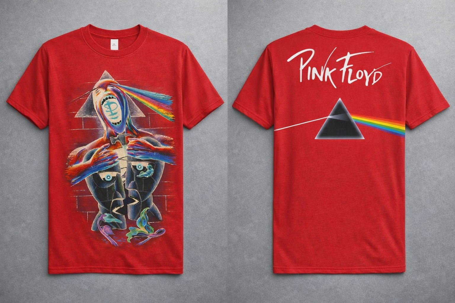 Polera Gráfica Pink Floyd Mashup - 100% Algodón